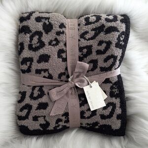 Barefoot Dreams CozyChic® Barefoot in the Wild Throw, Charcoal-Black,54"x72",NWT